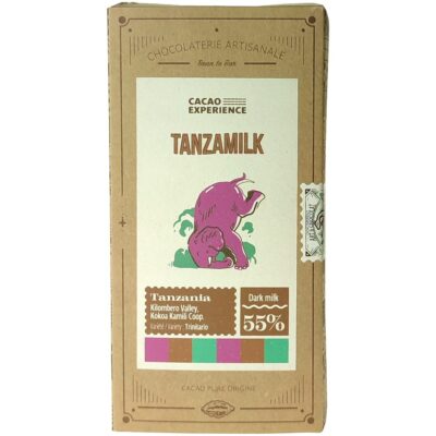 Tanzamilk chocolat au lait Tanzania 55%, Cacao Expérience